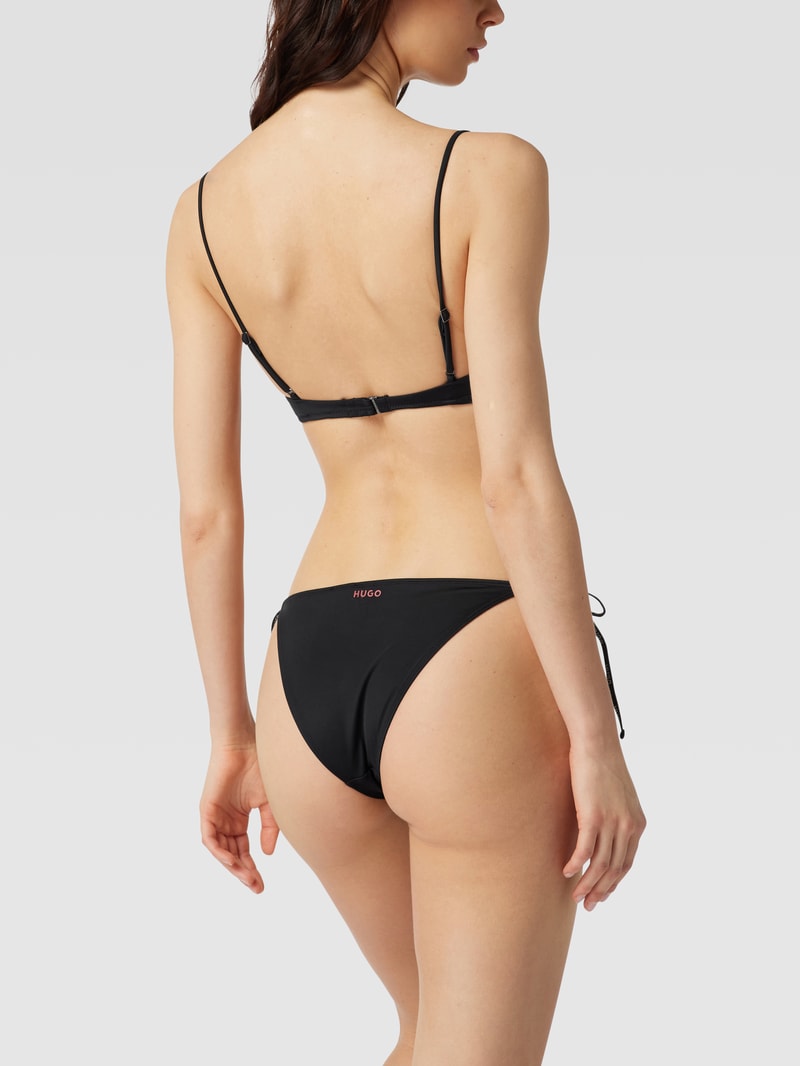 Bralette mit Label-Print Modell 'Bralette Pure' in schwarz
