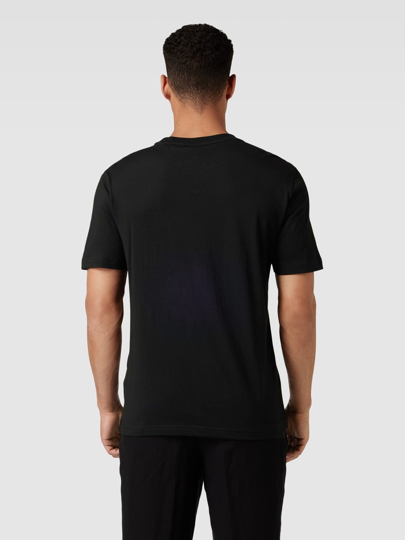 T-Shirt mit Label-Print Modell 'Tee' in schwarz
