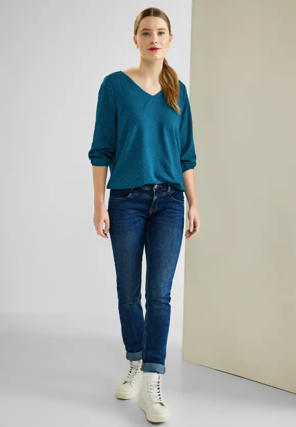 Street One Bluse mit Smokdetails