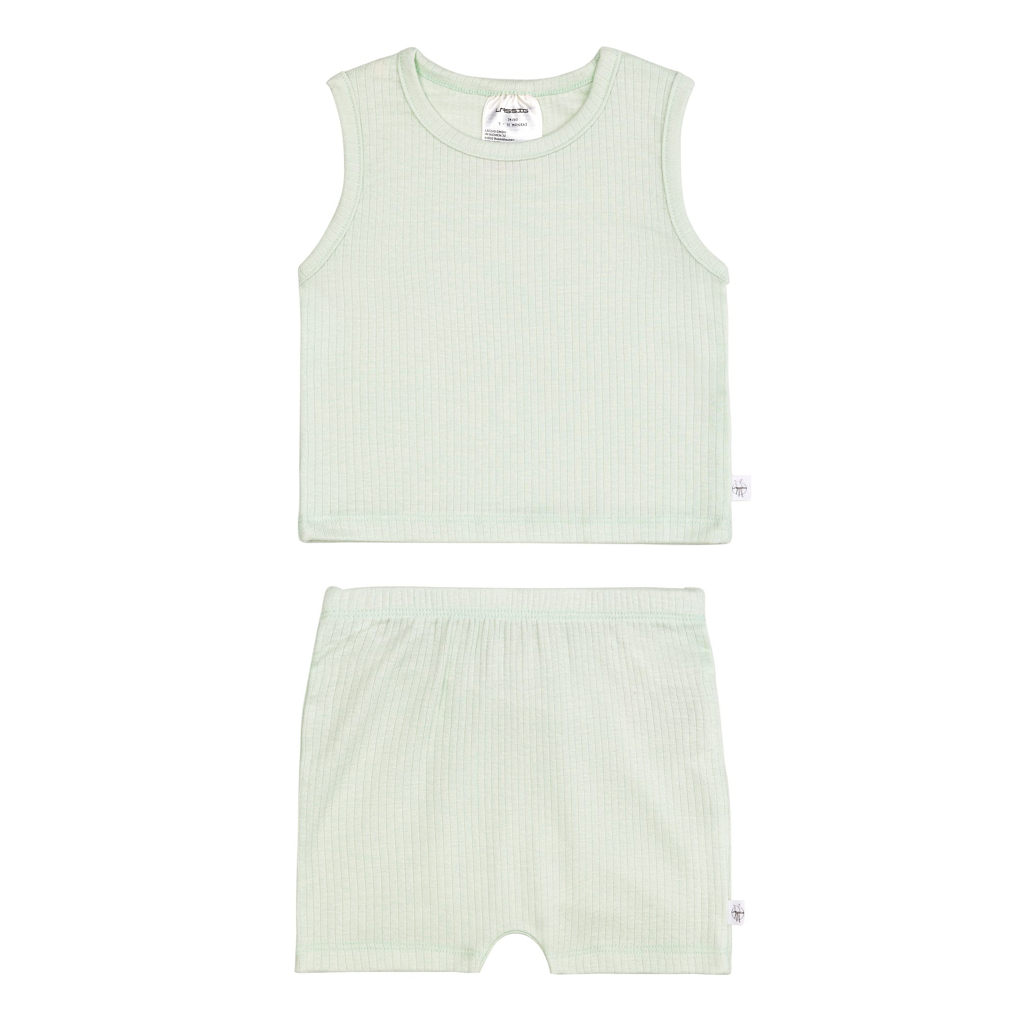 Kinder Unterwäsche Set (Hemd + Hose) - gerippt, Mint