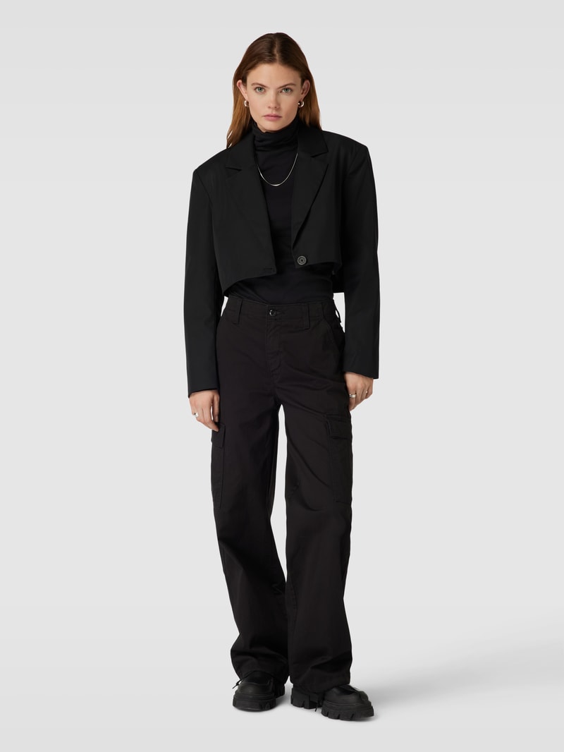 Longsleeve mit Rollkragen in schwarz