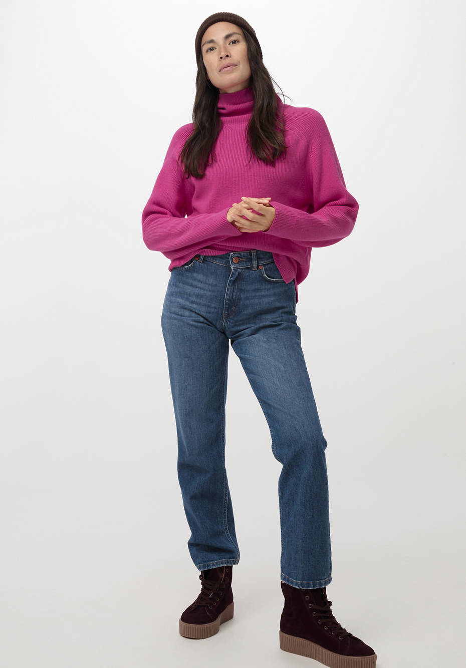 Rollkragenpullover aus reiner Bio-Baumwolle