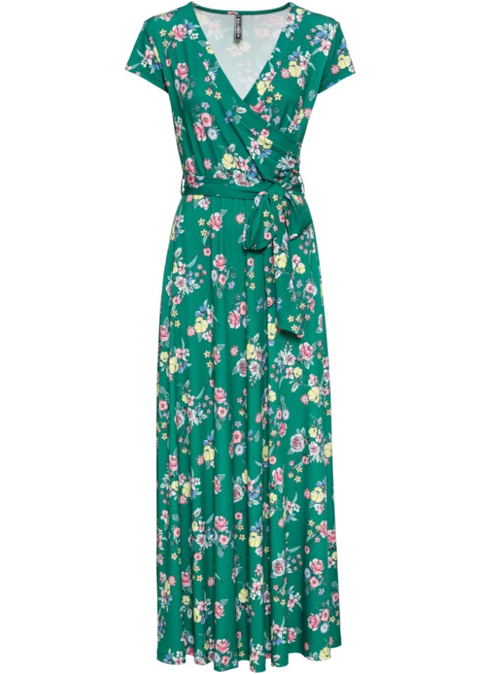 Maxi-Shirtkleid in Wickeloptik