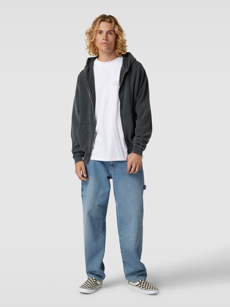 Sweatjacke mit Känguru-Tasche in schwarz