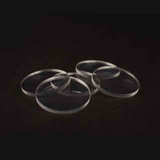 Clear Acrylic Miniature Base, Round 60mm