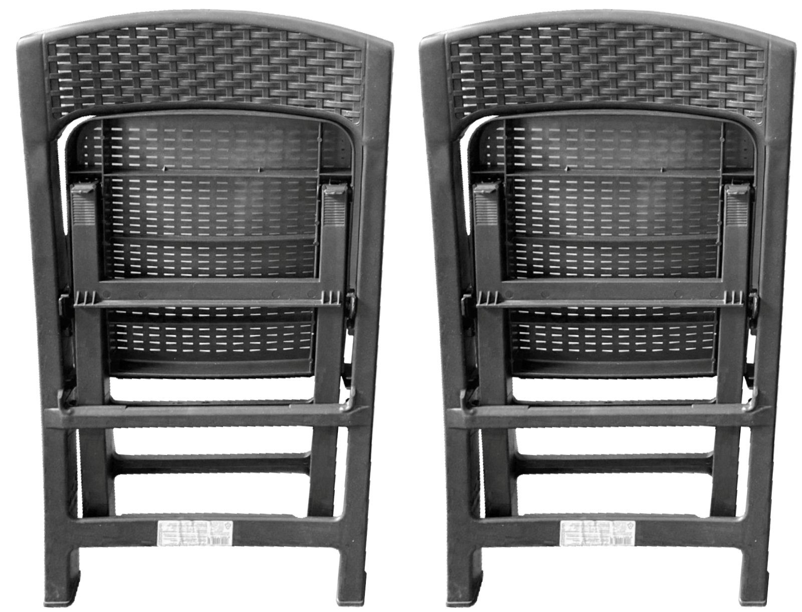 Progarden Klappstuhl 2x 0512 Stuhl, Rattan-Optik Wetterbeständig Kunststoff