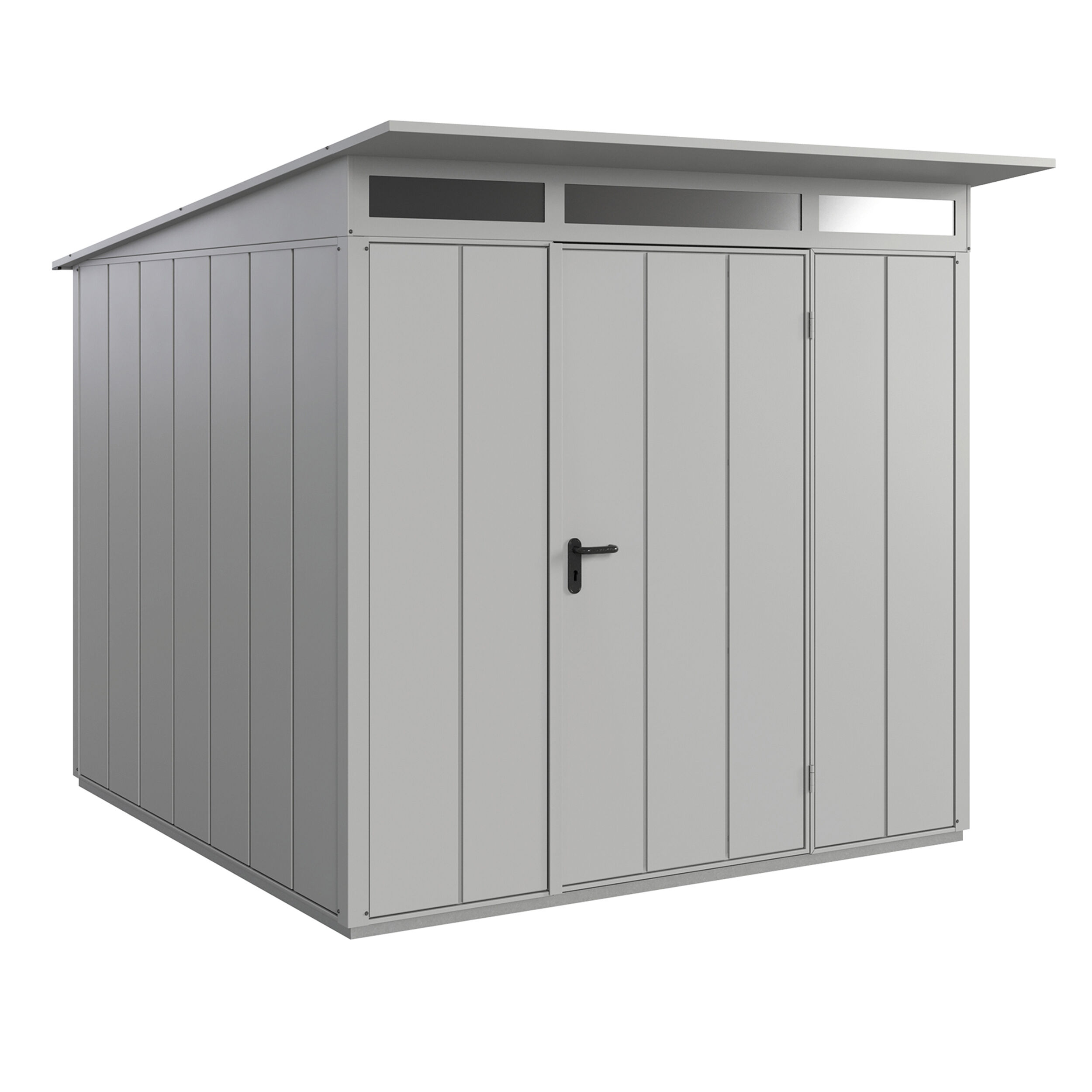 Set Berry Modern-P,Typ 2 Gerätehaus - Weißaluminium