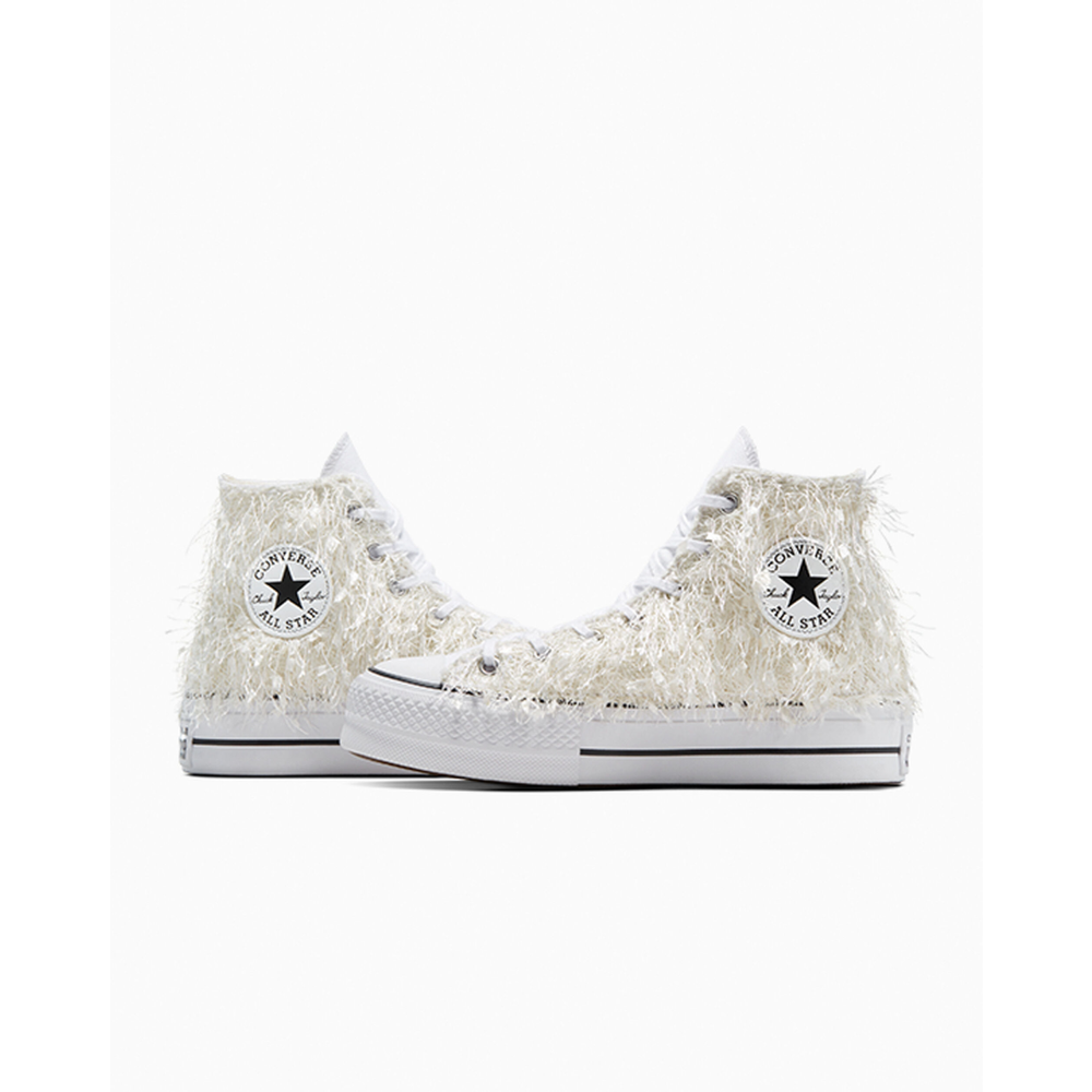 Converse Chuck Taylor All Star Lift Frayed A10227C / weiss