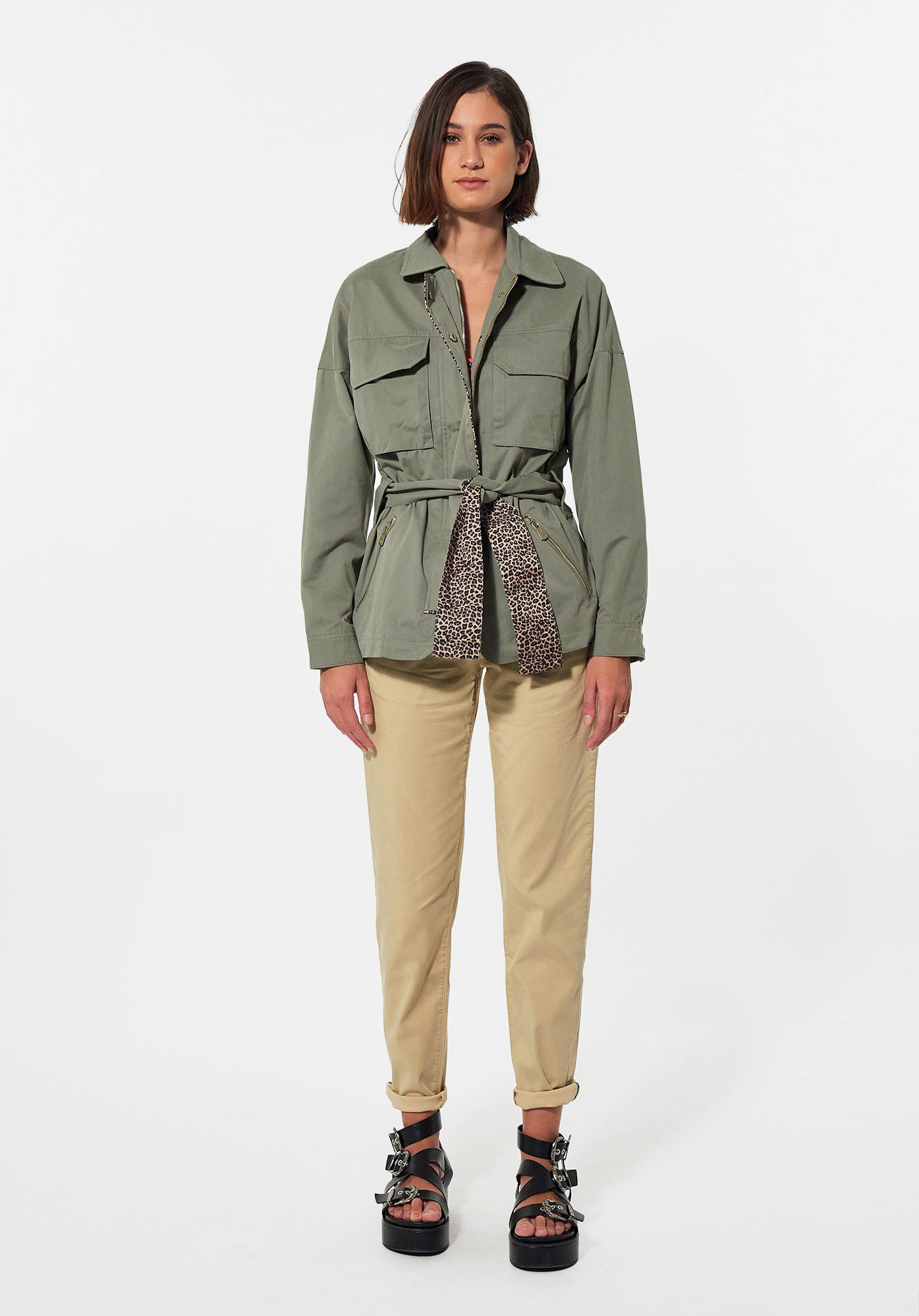 PARON  Veste  kaki  Femme