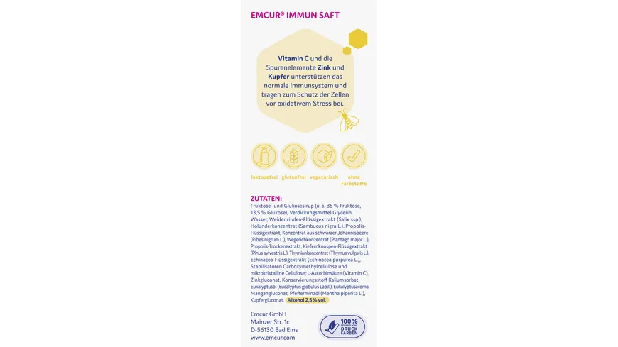Emcur Immun Saft für Erwachsene 150 ml