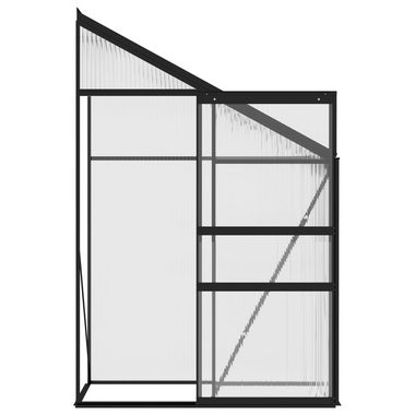 vidaXL Gewächshaus Gewächshaus Anthrazit Aluminium 1,38 m³