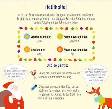Schnipp-Schnapp Schneiden lernen - Weihnachten
