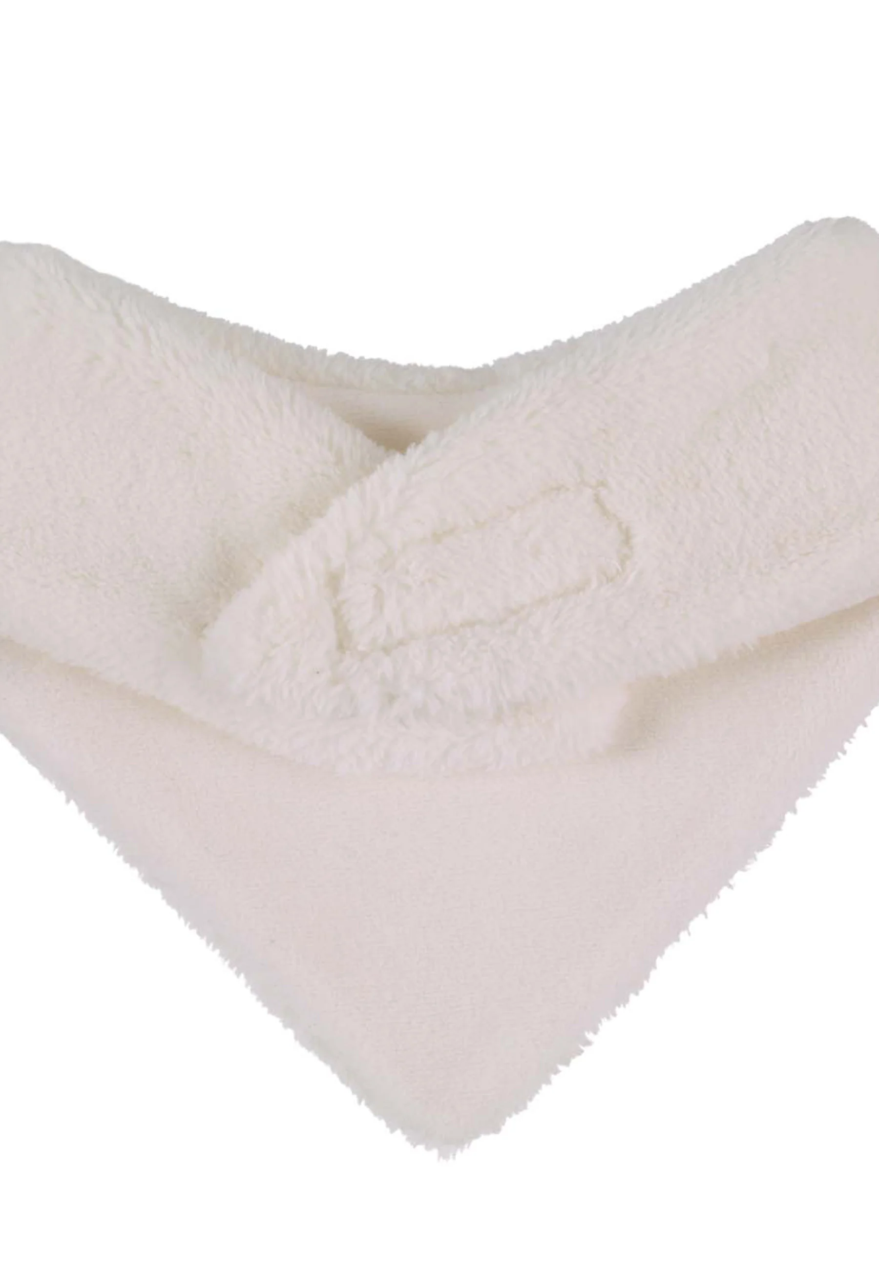 Dreieckstuch aus Teddyflausch mit Klettverschluss