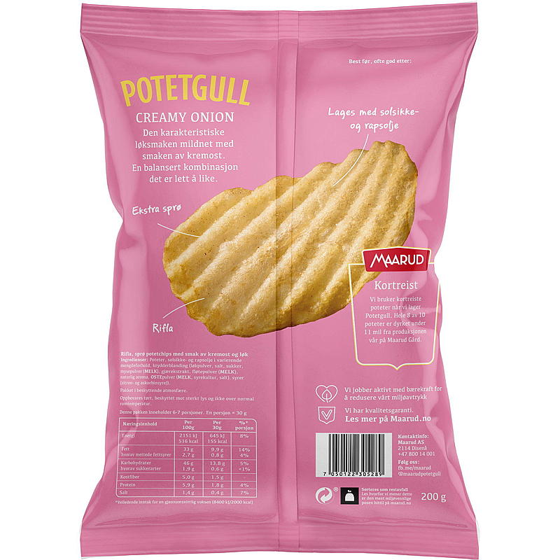 Maarud Potetgull 200 g Creamy onion Maarud