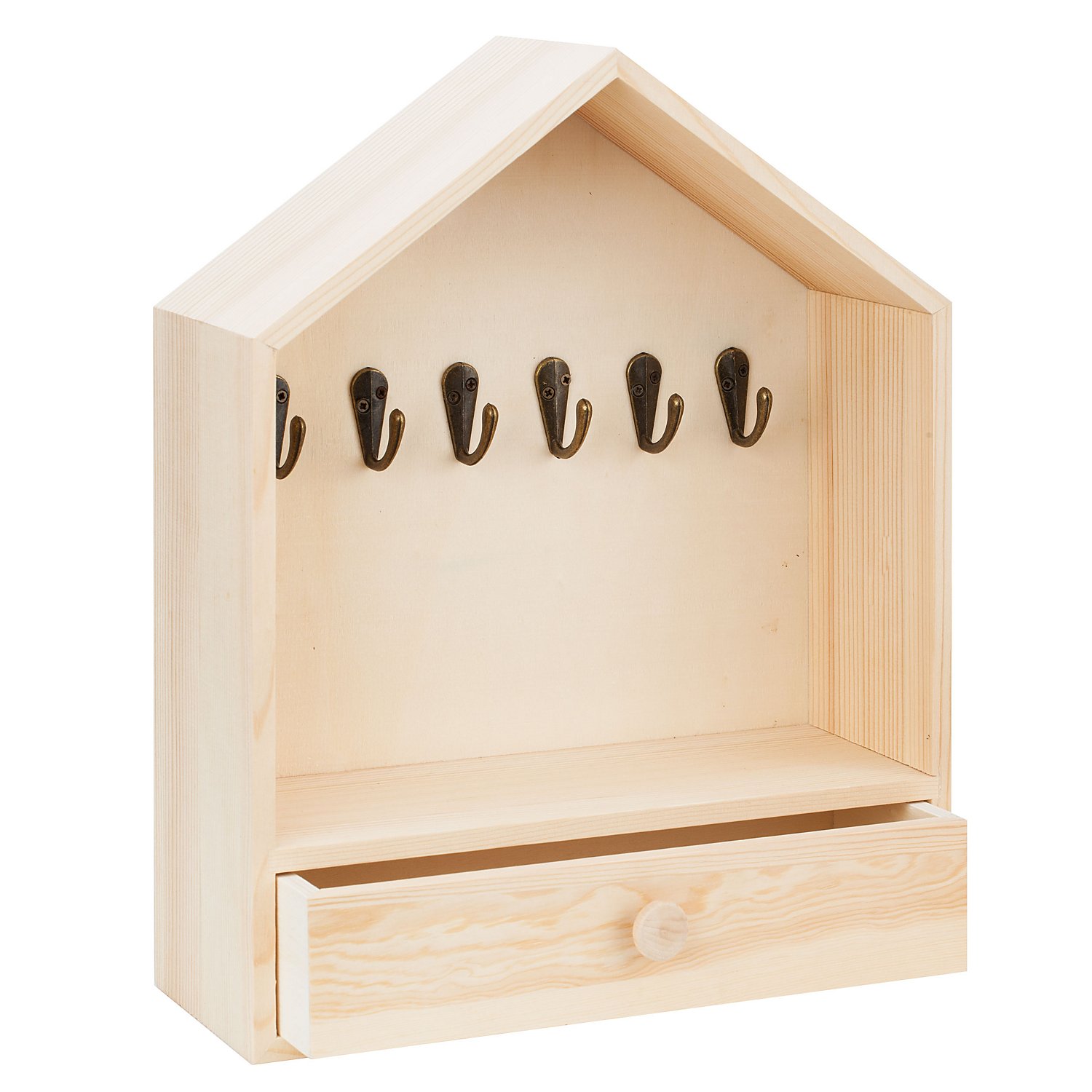 Schlüsselkasten aus Holz mit Schublade
