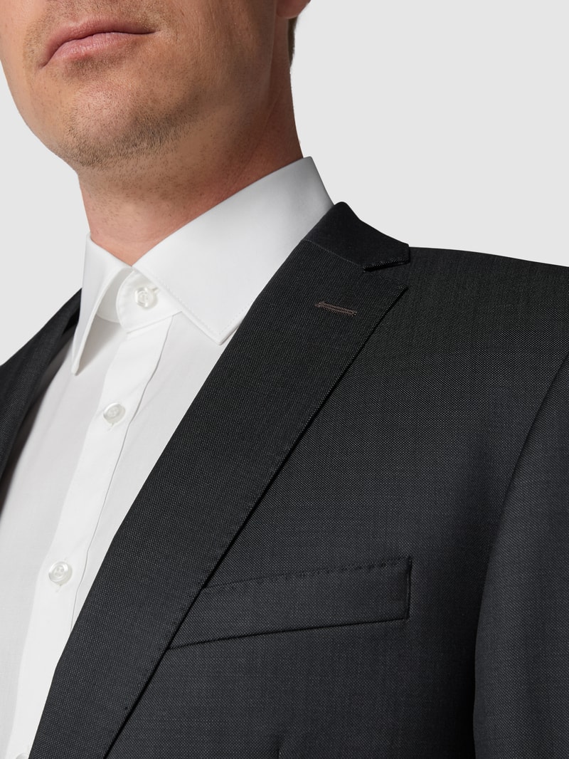Modern Fit 2-Knopf-Sakko aus Schurwolle in anthrazit
