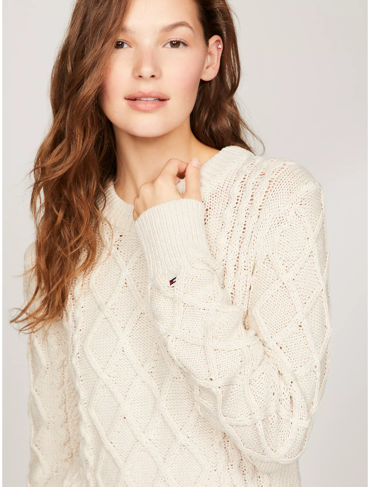 Mixed Cable Knit Sweater