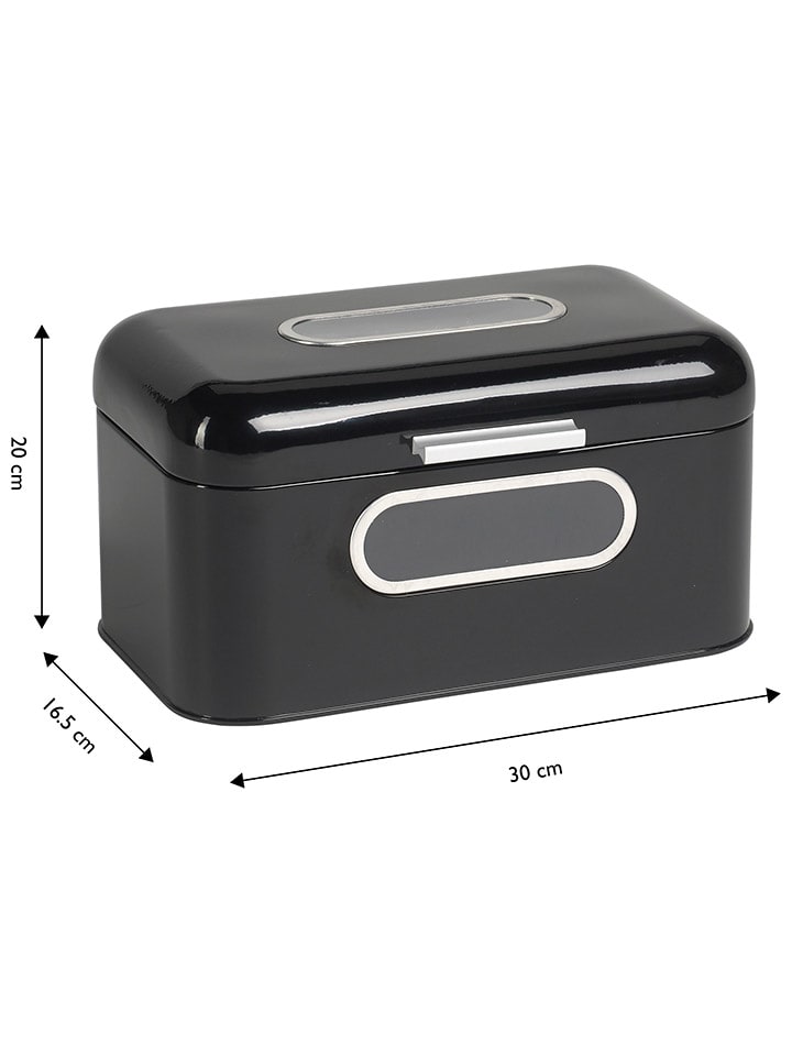 Echtwerk Brotkasten in Schwarz - (B)30 x (H)16,5 x (T)20 cm günstig kaufen onesize