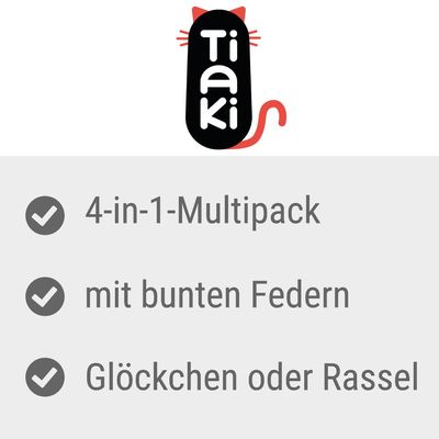 TIAKI Weihnachtliches Spielzeug-Set für Katzen