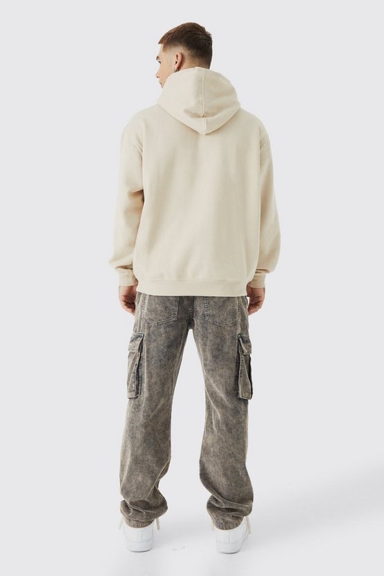 Oversize Hoodie mit M-Stickerei