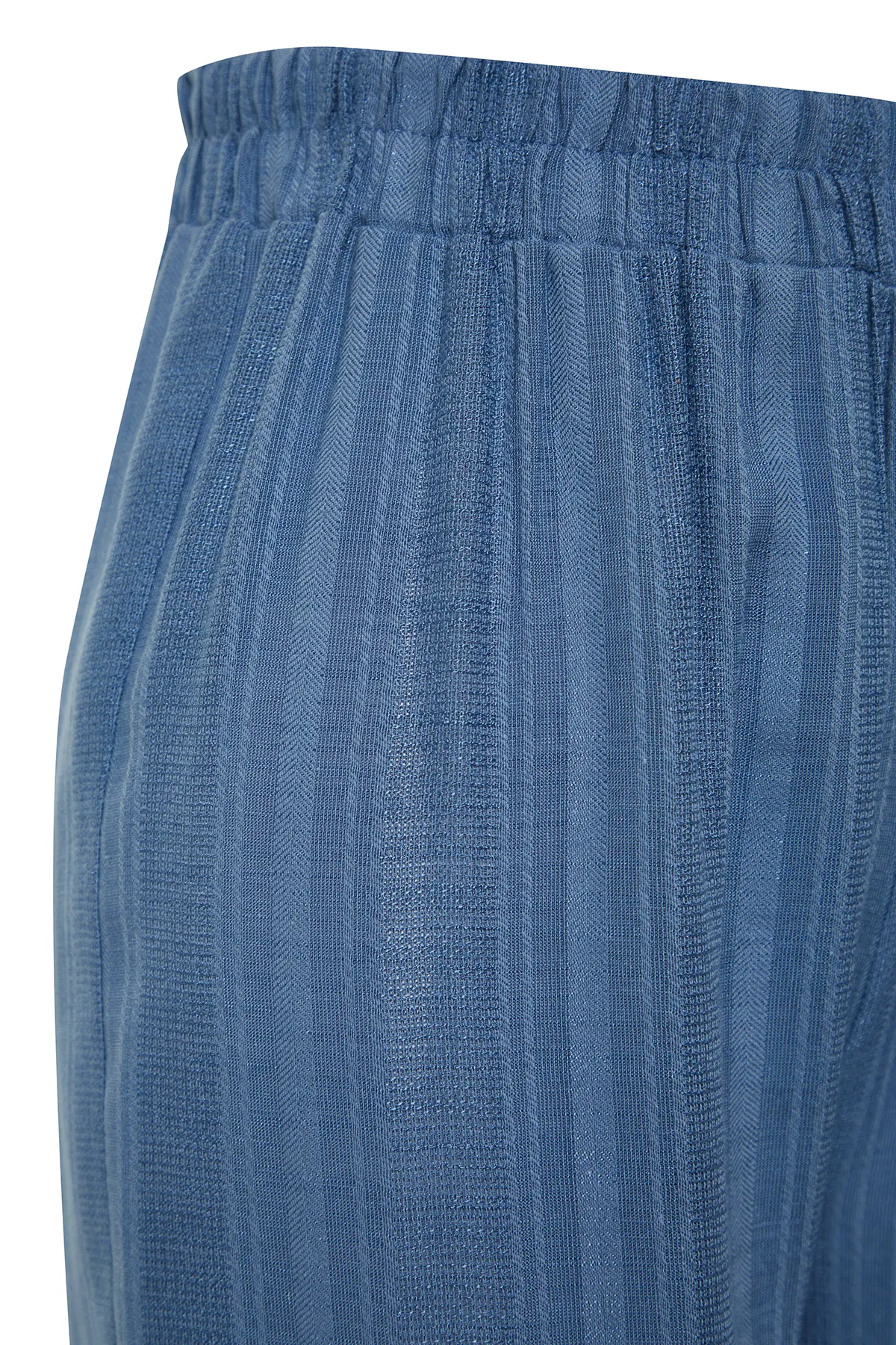 Trendyol Collection  Blaue gewebte Schlitzhose TBESS24PL00016