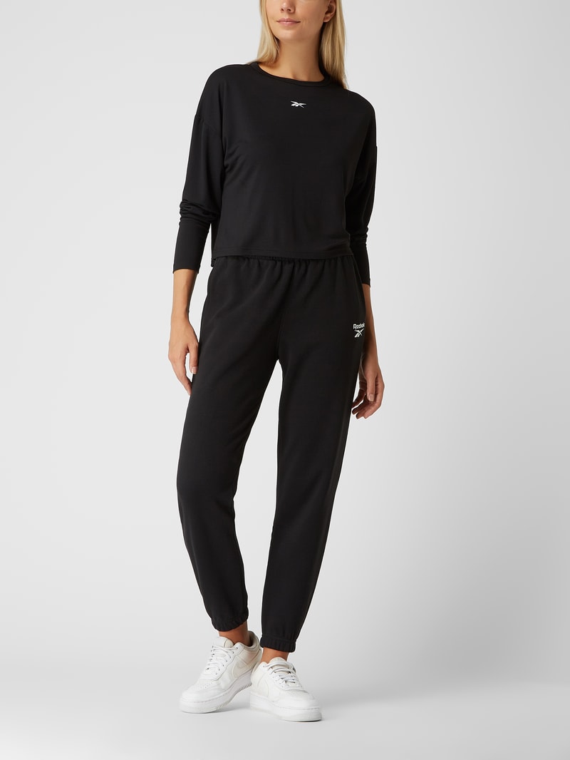 Longsleeve aus Modalmischung in schwarz