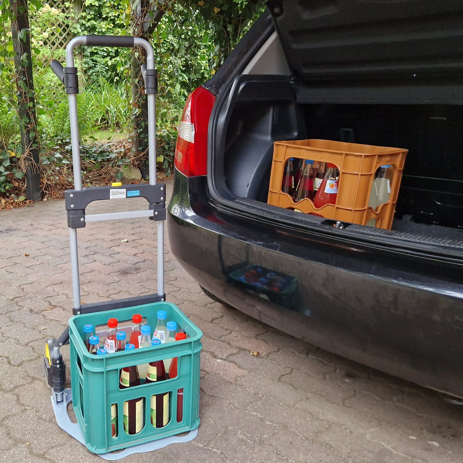 TRUTZHOLM Sackkarre Klappkarre XL Sackkarre klappbar Teleskopgriff bis 115 cm und großer