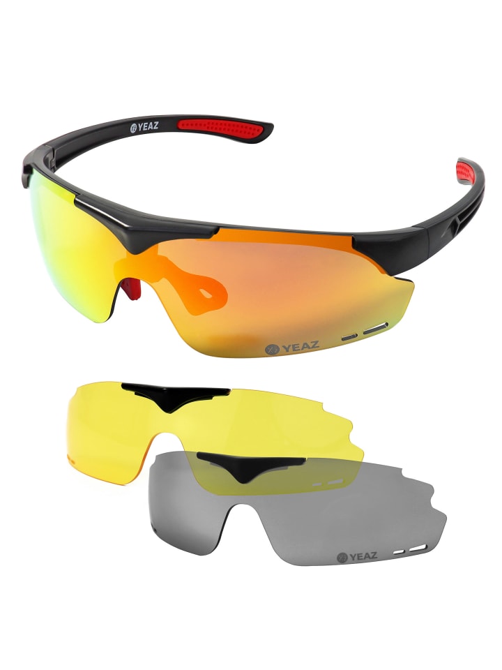 YEAZ SUNUP Set Magnet-Sport-Sonnenbrille in mattschwarz günstig kaufen onesize