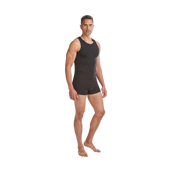 Tanktops, weiß/schwarz/grau, 3er Set