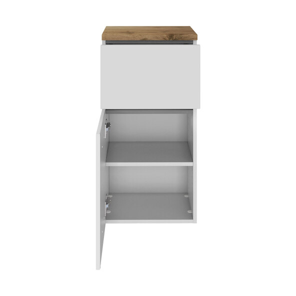 Unterschrank Bristol, 40 cm, matt weiß/weiß