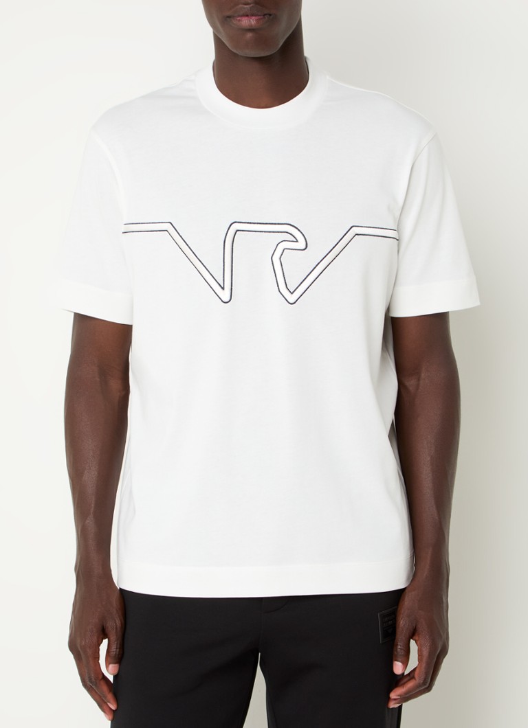 Tricou Emporio Armani cu logo brodat