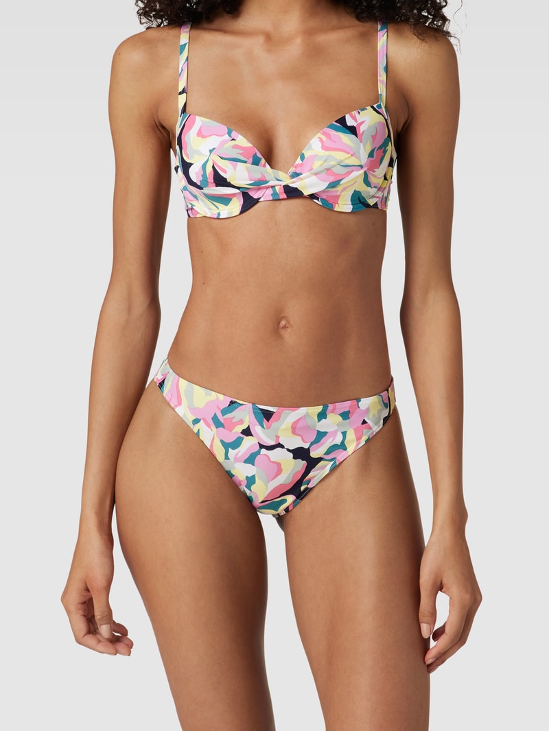 Bikini-Set mit Allover-Muster Modell 'CARILO' in marineblau