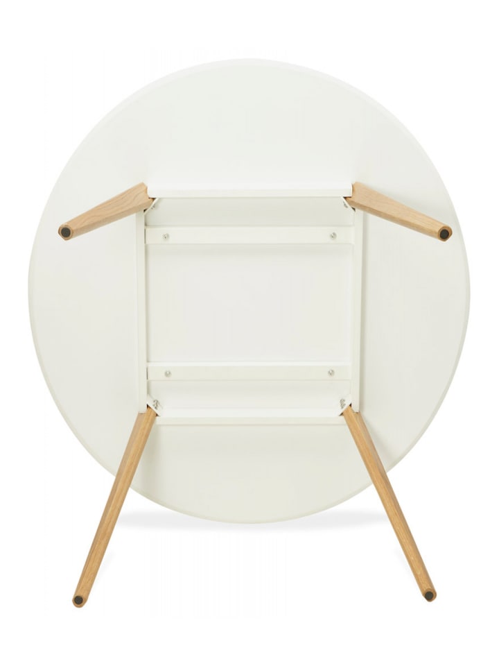 KADIMA DESIGN Runder Esstisch AMY | Skandinavischer Holztisch für 6 Personen in Weiß günstig kaufen onesize