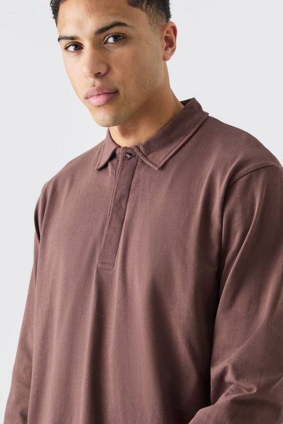 Rugby-Poloshirt mit Knopfleiste