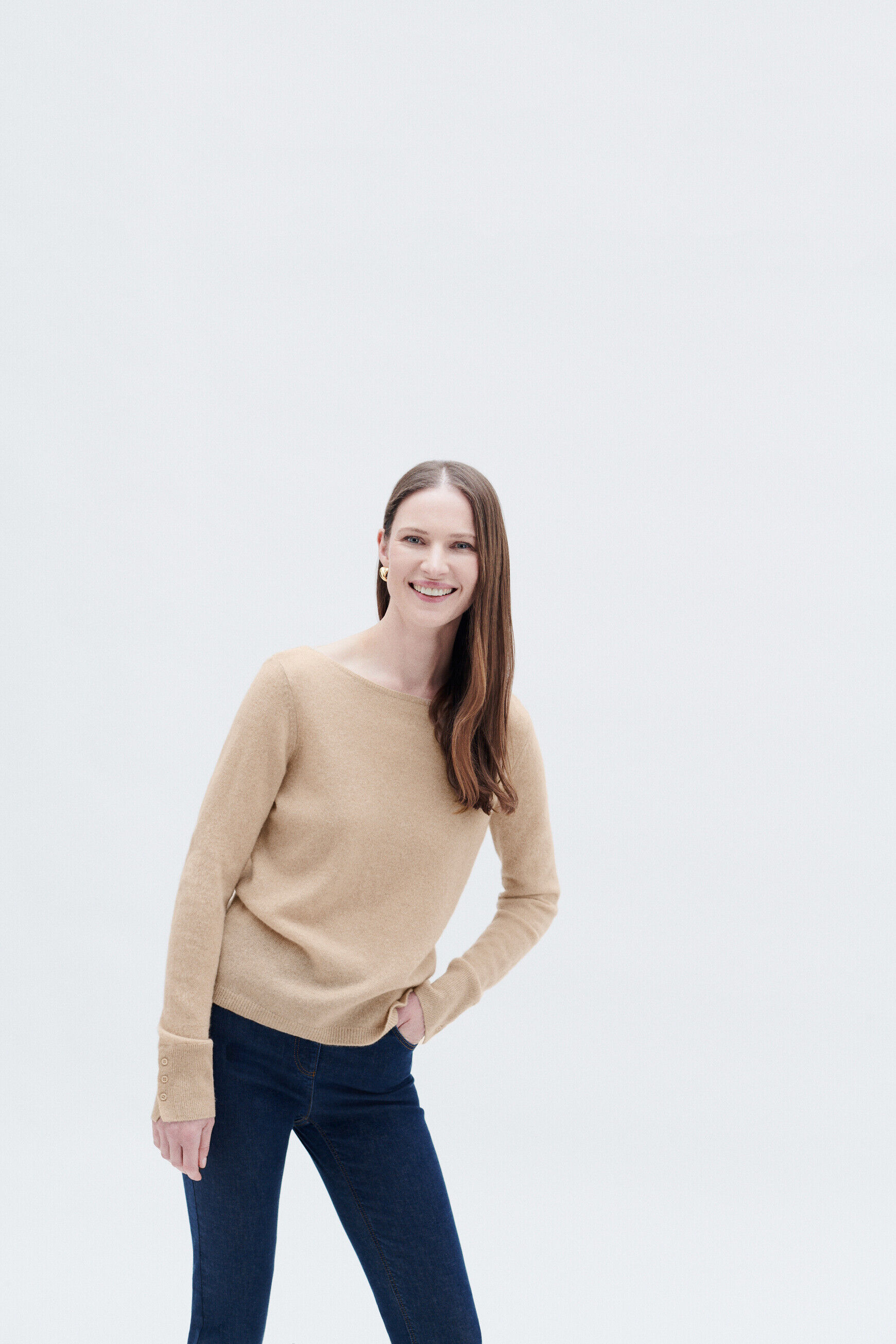 Pull mzoan marron femme