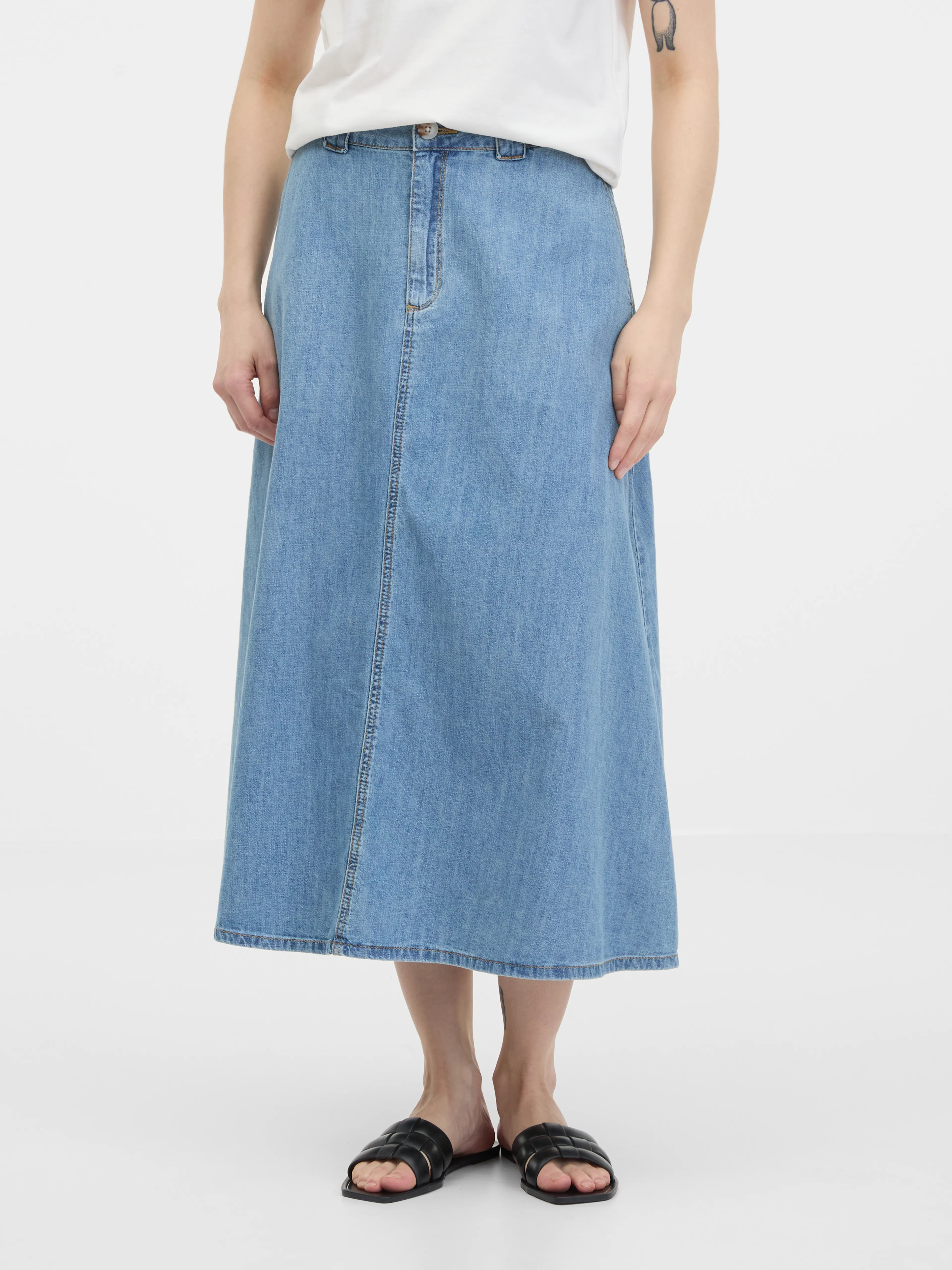 Hellblauer Damen-Jeansrock ORSAY
