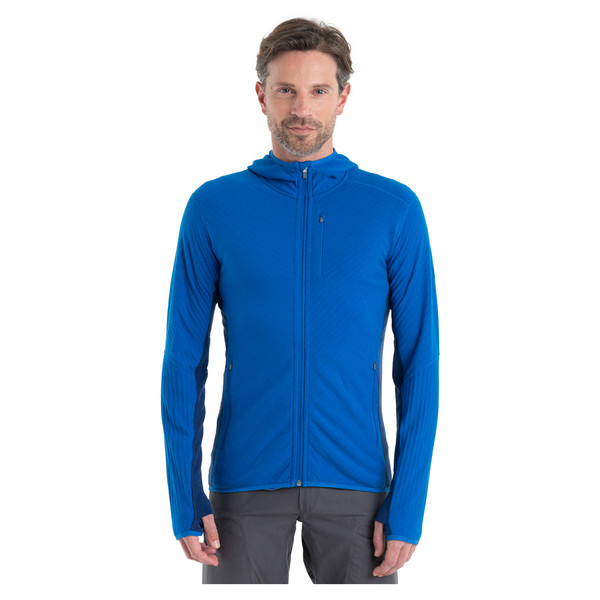 M DESCENDER LS ZIP HOOD Herren - Wolljacke