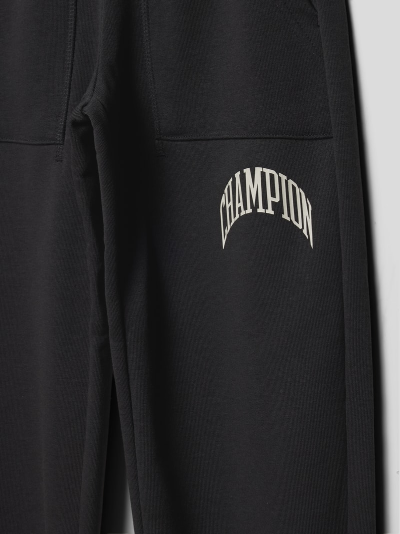 Sweatpants mit Logo-Print Modell 'Rochester' in graphit