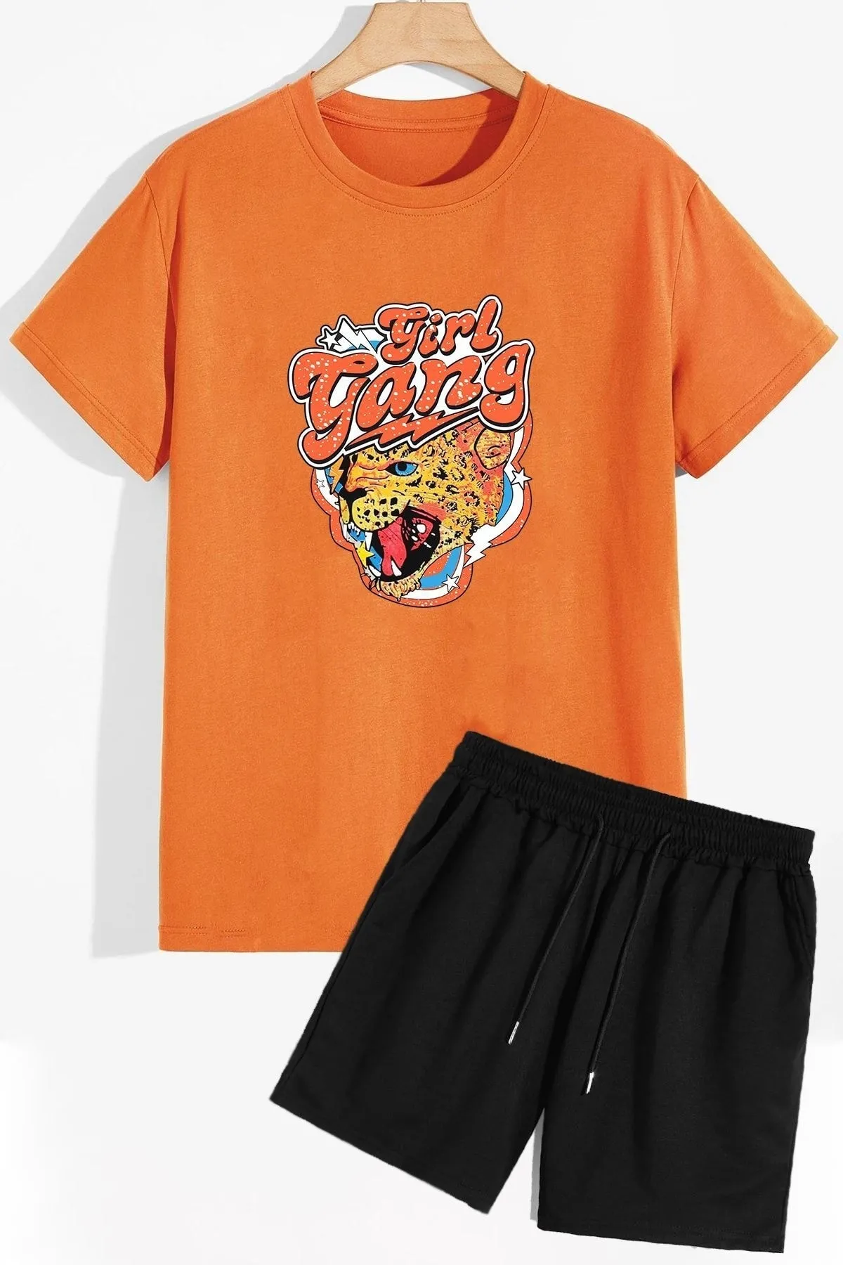 trendypassion  Girlgang Shorts T-Shirt-Trainingsanzug-Set