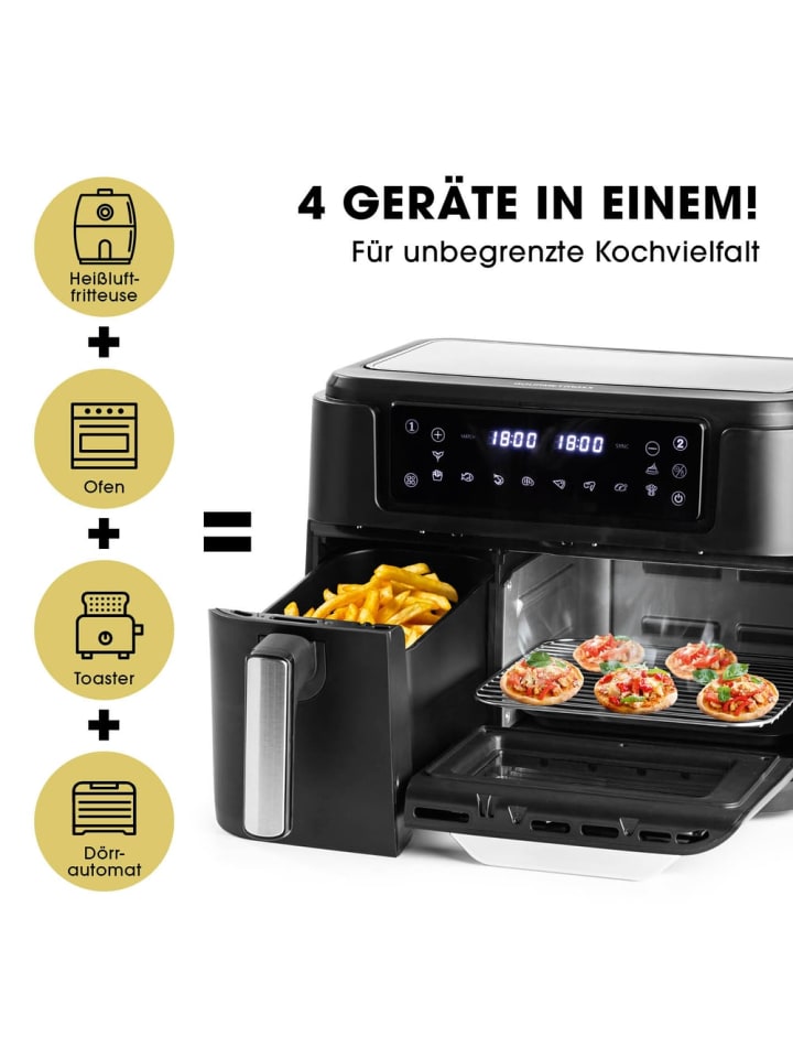 Gourmetmaxx GOURMETmaxx 4-in-1-Heißluftfritteuse - Fritteuse, Ofen, Grill & Dörrautomat in günstig kaufen onesize