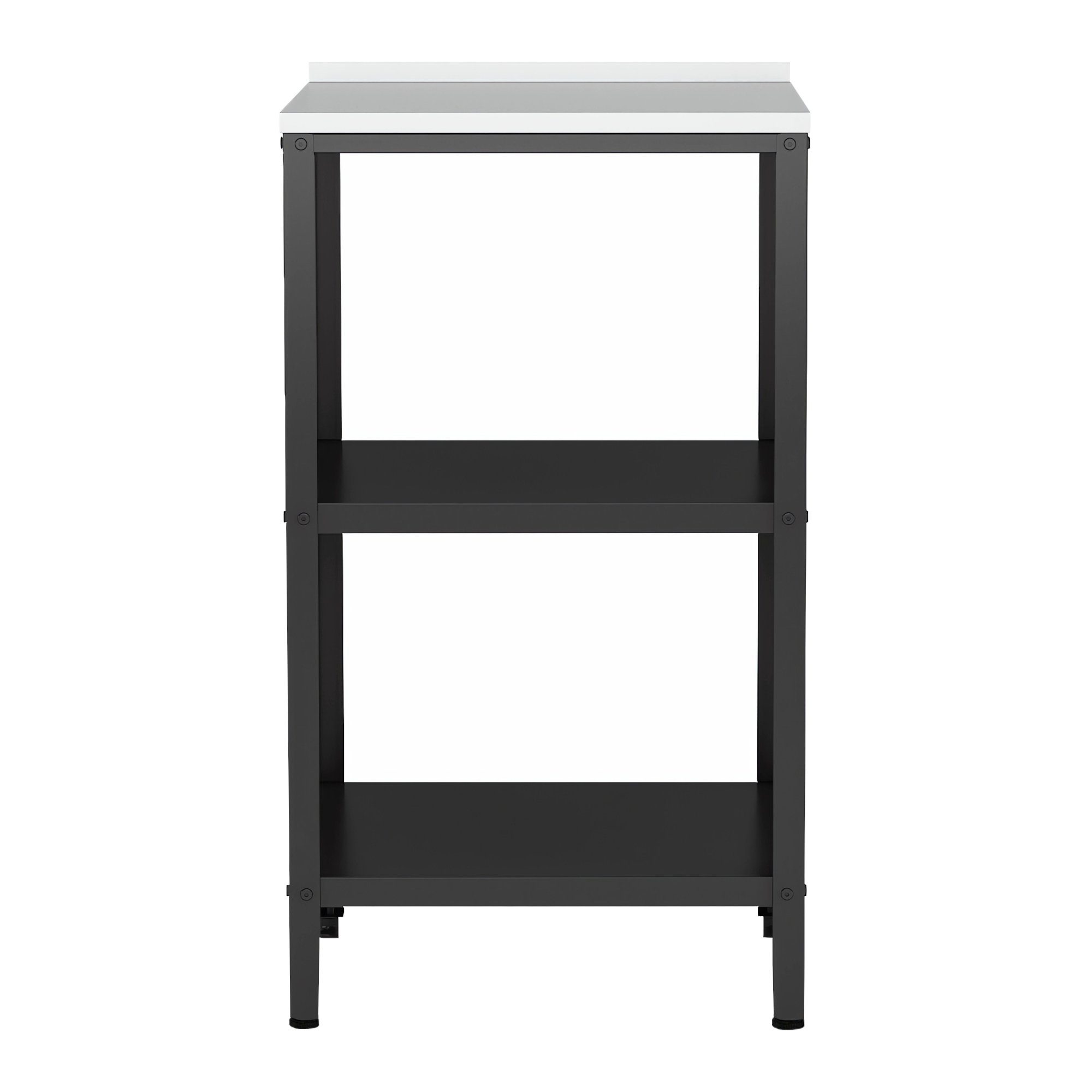 en.casa Mehrzweckschrank-Set, (Outdoor-Standregal + Schrank), Outdoorset Standregal und Schrank Schwarz, matt