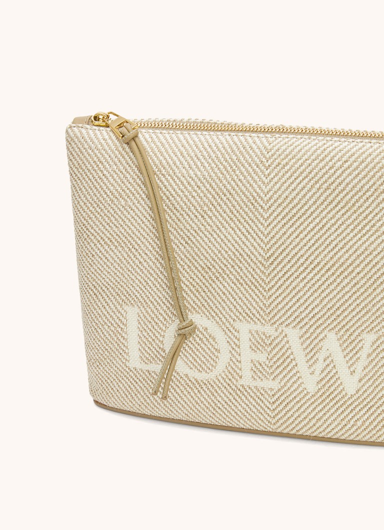 LOEWE Duguljasta platnena torbica s logotipom