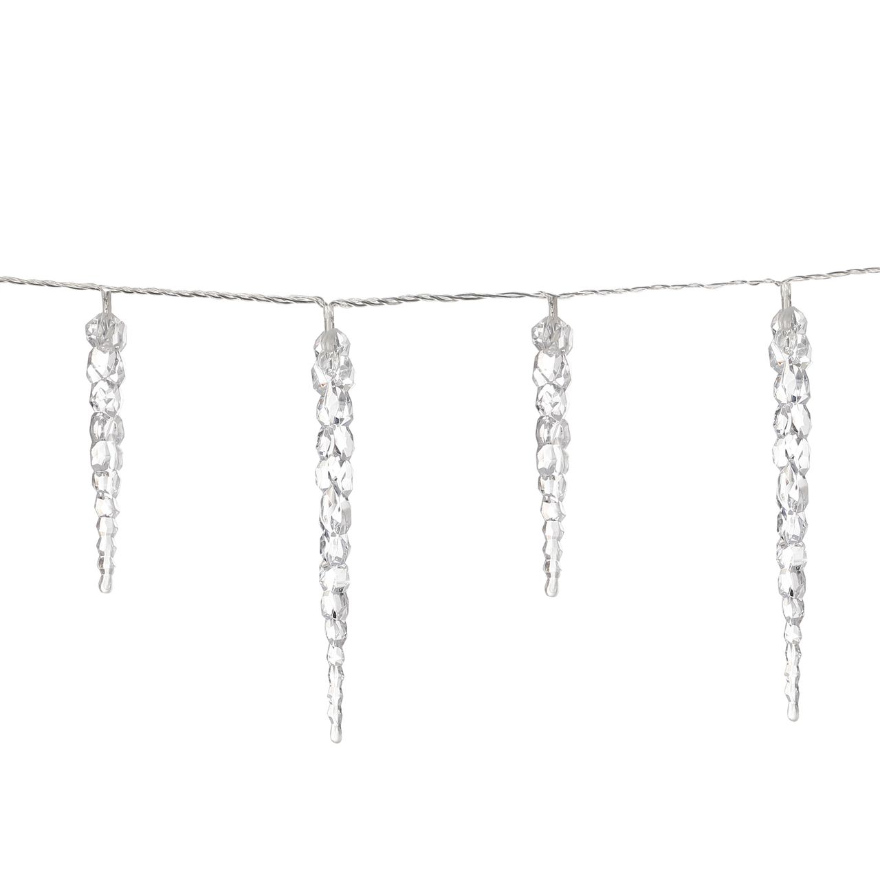 Casaria monzana® Eiszapfenlichterkette mit Fernbedienung 40LED Zapfen warmweiß