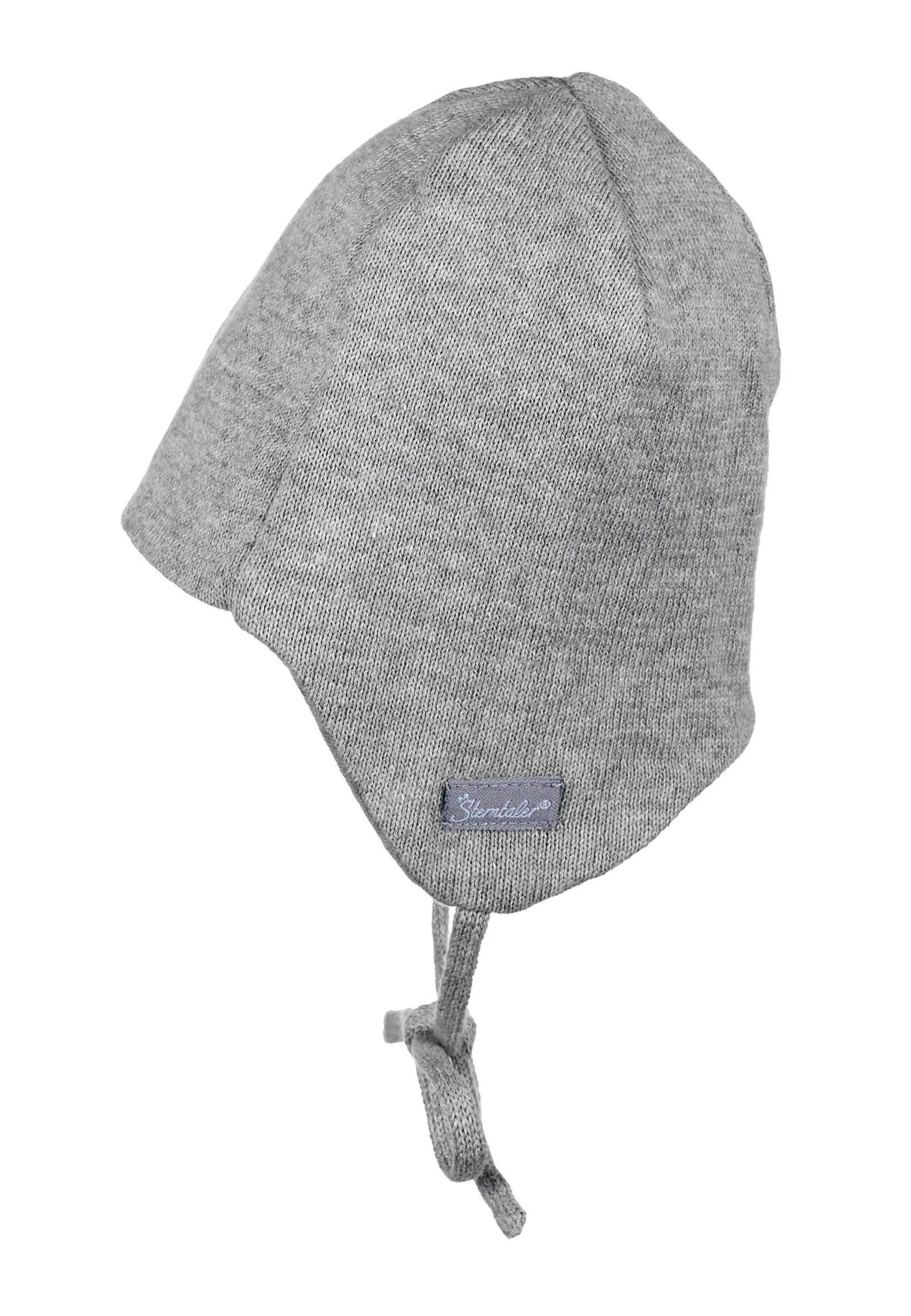 OCS Strickmütze uni, Ohrenklappen und Bindeband