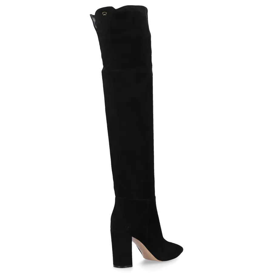 Gianvito Rossi - Overknees PIPER BOOT 85 Veloursleder - schwarz