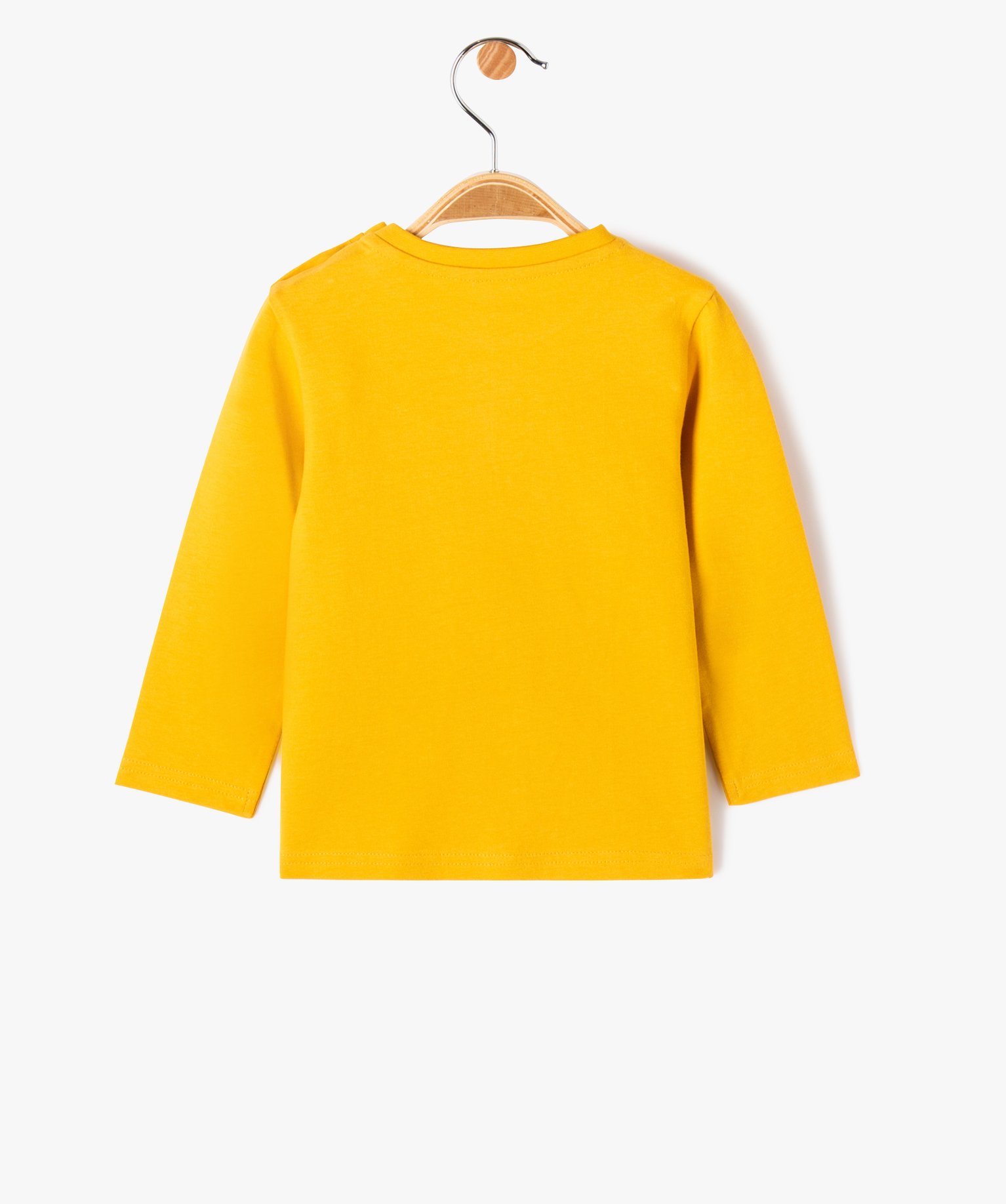 Tee-shirt imprimé à manches longues en coton bébé Garçon jaune | GEMO