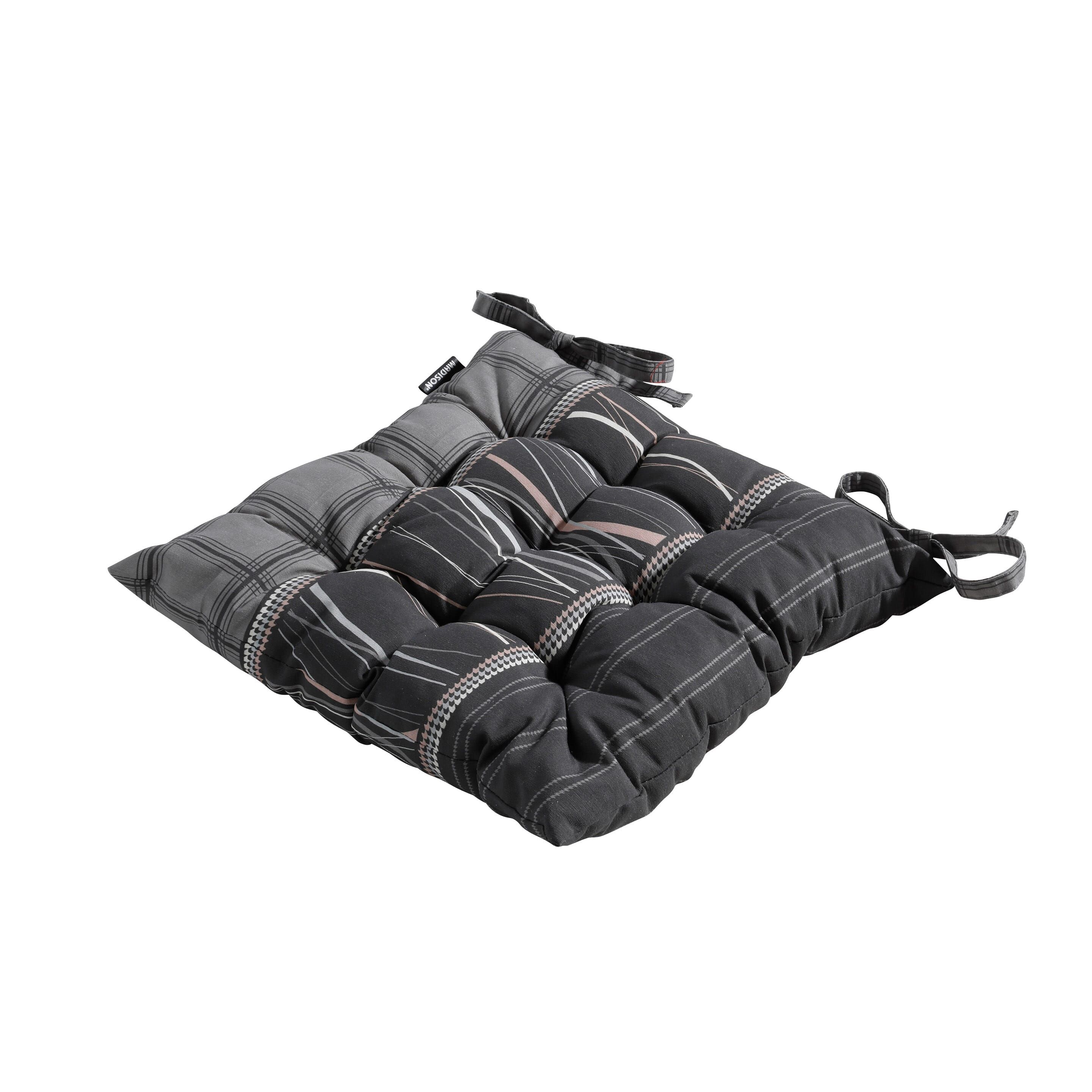 Madison Lines Grey 46x46 Sitzkissen