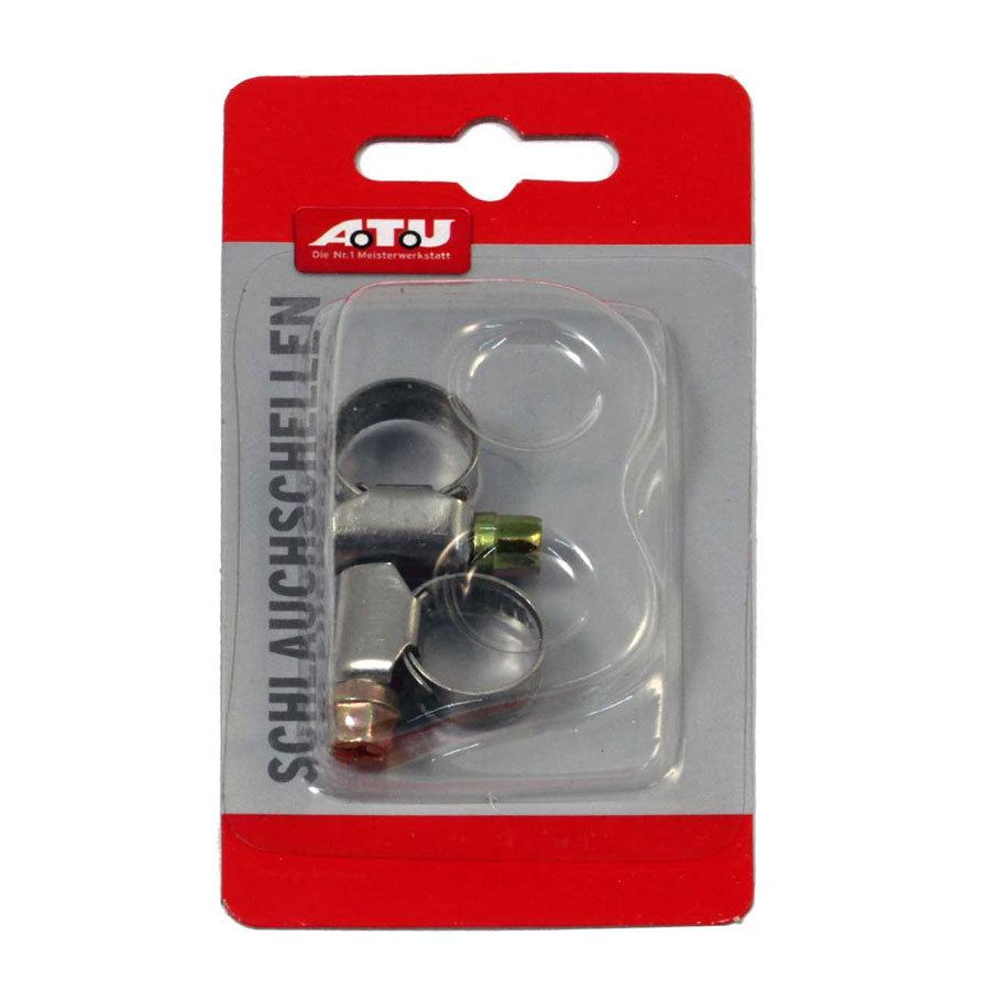 ATU Schlauchschellen aus Edelstahl 8 - 12 mm, 2 Stück - ATU