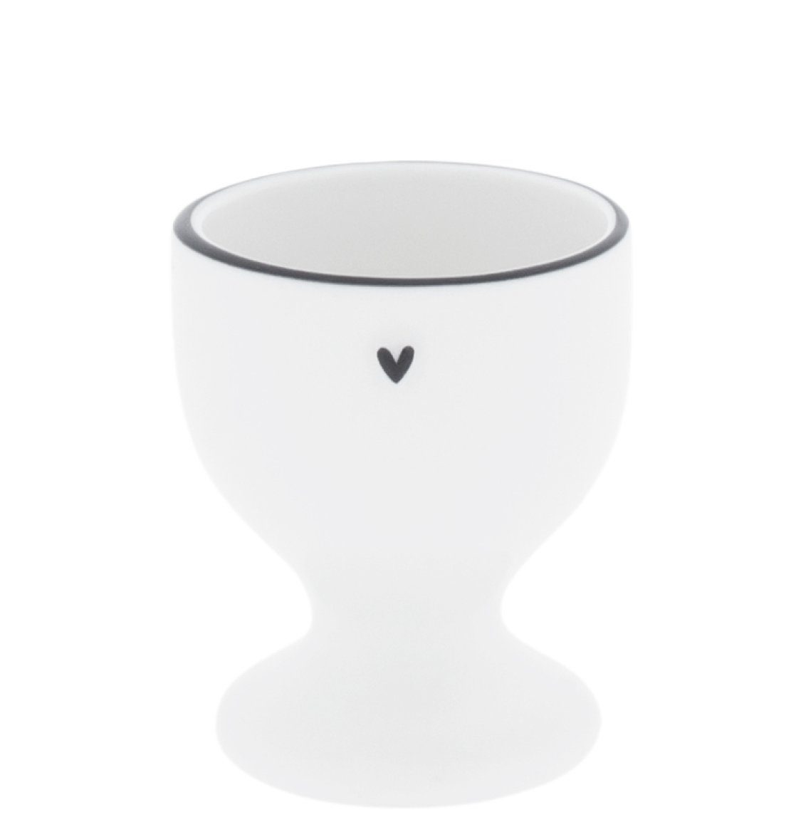 Bastion Collections Eierbecher BC Eierbecher little Heart Keramik weiß schwarz H6cm