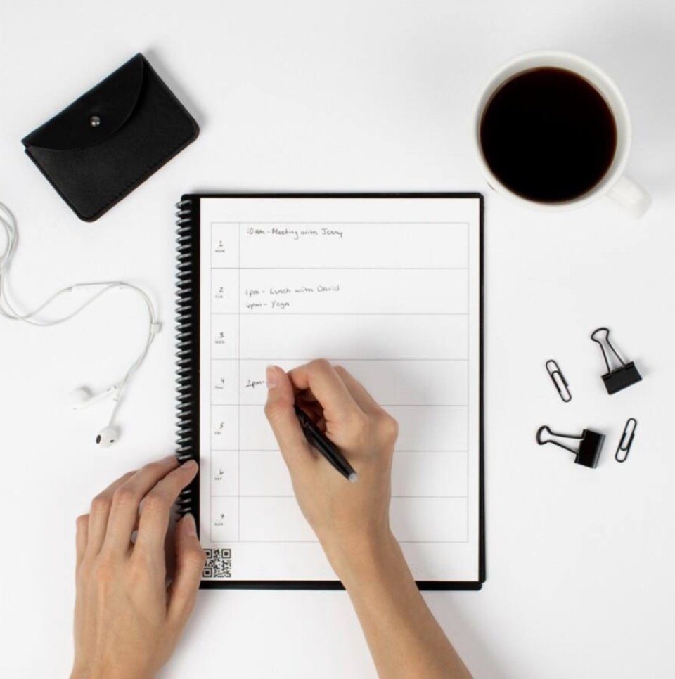 Rocketbook Everlast Notizbuch Rocketbook Fusion, unbegrenzt wiederverwendbar, umweltfreundlich, App, Cloud-Anbindung